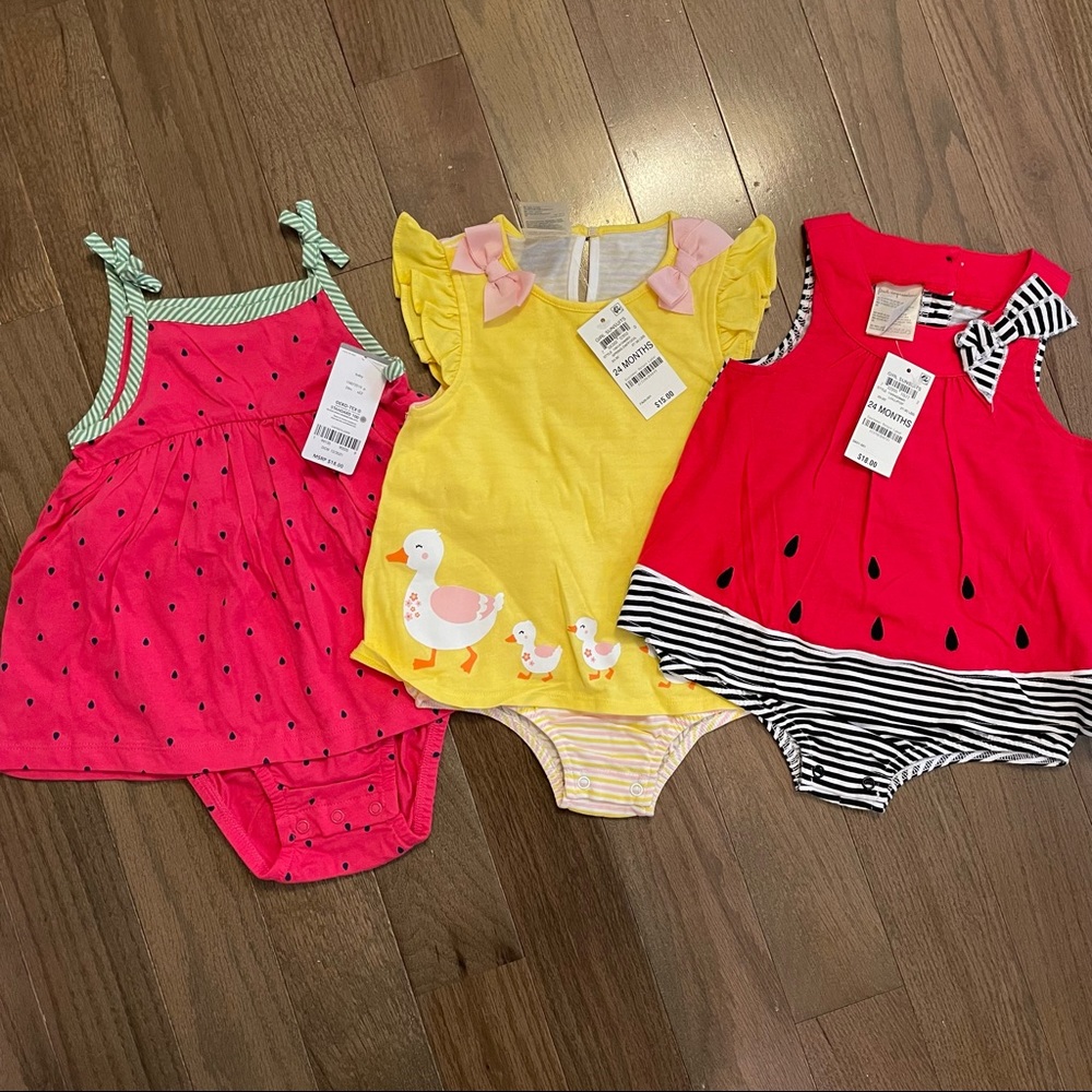24 M - Set of 3 Summer Rompers